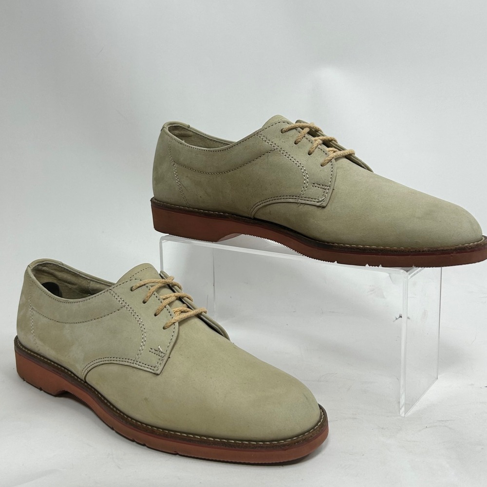 VTG ET Wright‎ Lites Mens Tan Nubuck Leather Derby Shoes Vibram Sole JR88710 9 N